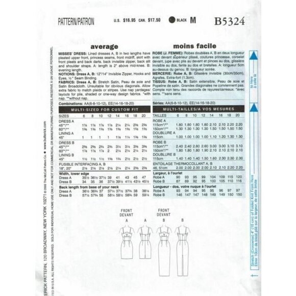 Butterick Sewing Pattern 5324 Chetta B Dress Midi Maxi Dress Sleeveless - Picture 2 of 2